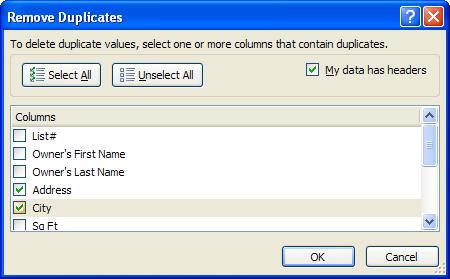 Removing Duplicate Records Remove Duplicates Dialog Box Apply the Comma style with 0 decimals to the range K6:K75.