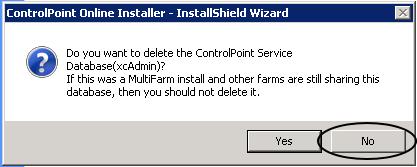 Upgrading from a Previous Version of ControlPoint Online If ControlPoint Online was originally installed prior to version 6.