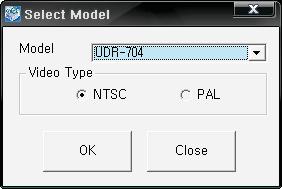 PC Client Introduction 4.7. Quick Installer 4.7.1. Model selection Figure 4.67. Model selection screen This is to select DVR model name and video format to set up the system parameter. 4.7.2.