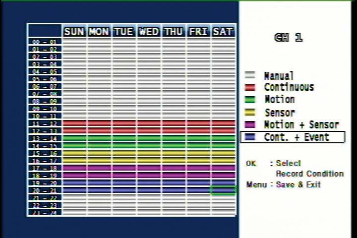 Main Menu Configuration 3.2.7. Recording Schedule Setup Figure 3.10.