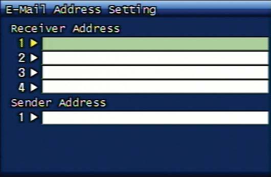 Main Menu Configuration 3.3.7. Email Address Setup Figure 3.23.