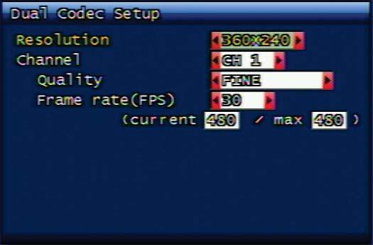 Main Menu Configuration 3.6.3. JPEG Frame Rate Setup This is to set up JPEG frame rate to transmit to network. H.