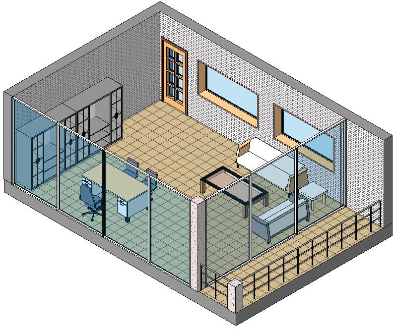 Introduction to Autodesk Revit Architecture 2012 1-3 example, 2D CAD platforms mostly use lines to represent all elements, as shown in Figure 1-1.