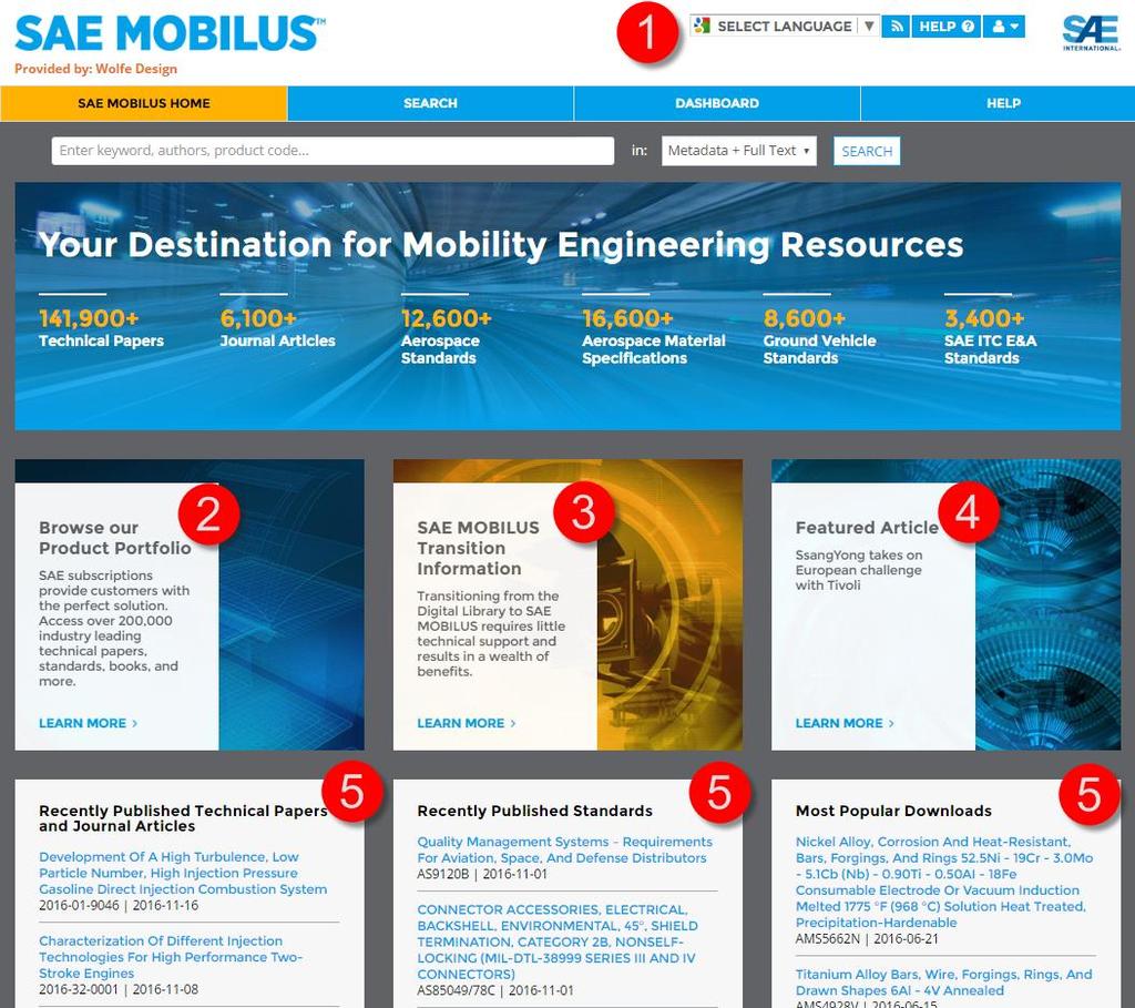 4. HOMEPAGE SAE MOBILUS is the ultimate source of mobility engineering content - including more than 200,000 technical papers, standards, books, magazines and more.