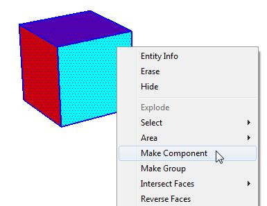 As a component, each cube can be selected and moved or rotated as a single object,