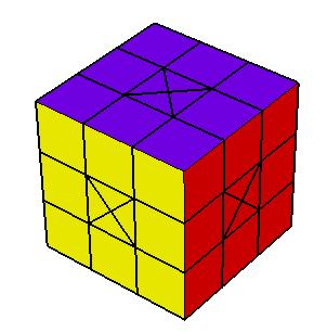 2. Go around the cube and place an X on each face - be sure there are 6