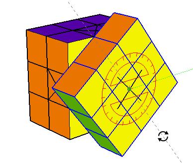 5. Click anywhere to start the rotation, and start turning the cubes, noting