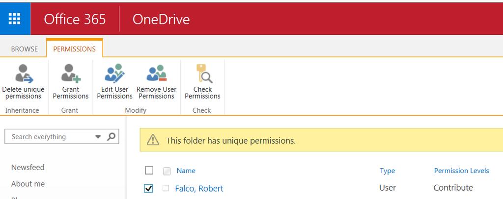 Click the user you want to change permissions for and the options at
