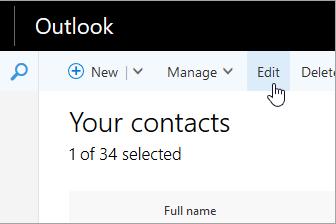 Edit a Contact List 1. In Outlook on the web, select the app launcher > People tile. 2.