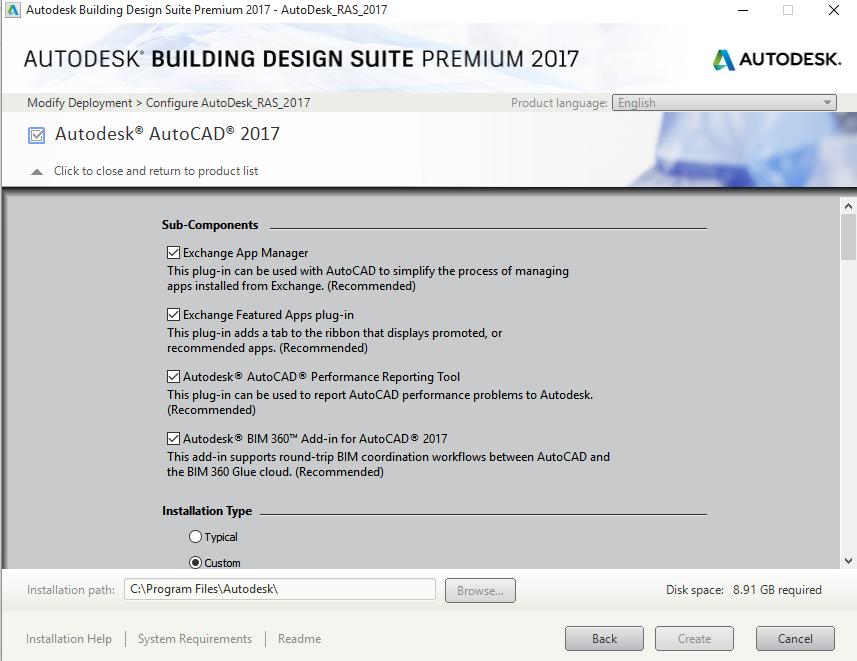 Creation of Autodesk packages in Autodesk