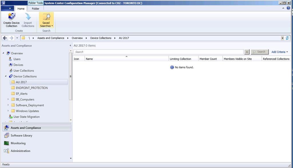 SCCM packages creation Create new device collection Navigate to Assets