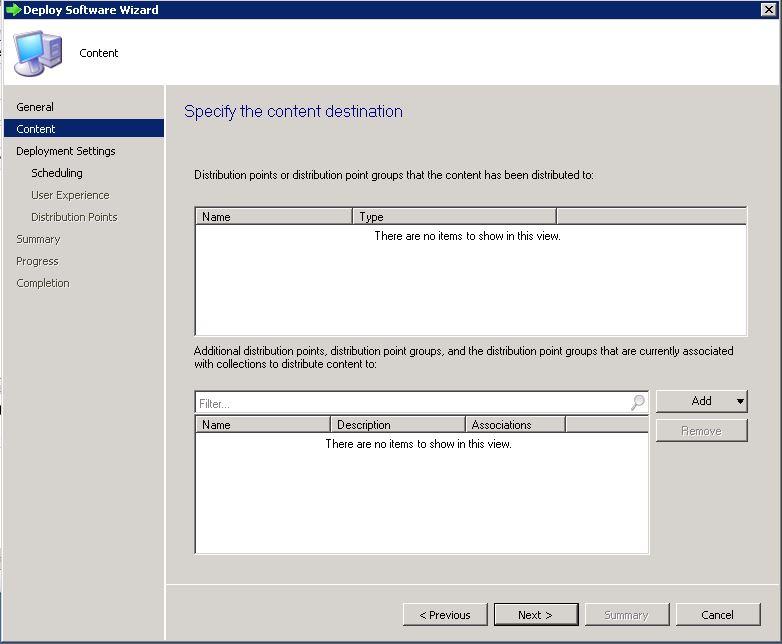 SCCM packages creation Specify