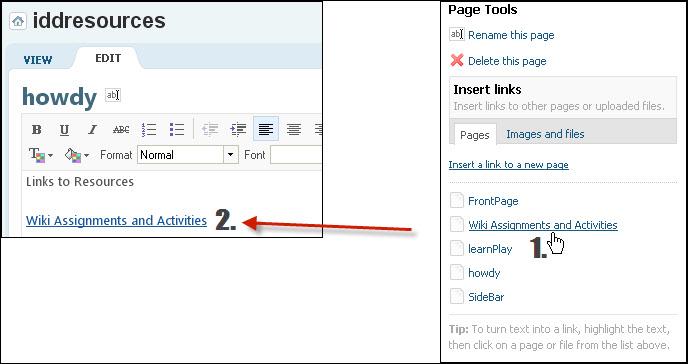 Last Updated by Instructional Design and Development on 1 July 2009 Page 8 Enter the Edit view for the page on which you want to create a link.