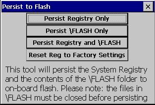 3.2 REGISTRY Registry data base in CE panel, like in desktop Windows versions, stores a variety of information. The CE panel supports persistent registry, i.e. the registry information is not lost when power is turned off.