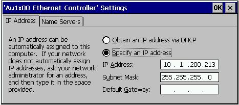 5. NETWORK AND DIAL-UP CONNECTION CE panel lets you define network connections, including TCP/IP, Static IP address or DHCP, name servers, etc.