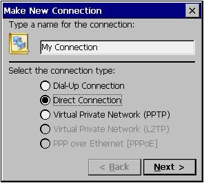 5.2 MAKE A NEW NETWORK CONNECTION By clicking on this icon, you can make a new Network Connection and configure COM1