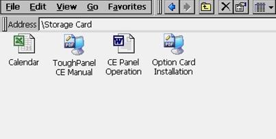 7. TRANSFER & UPGRADE APPLICATIONS AND FILES 7.1 CE PANEL- TRANSFERRING FILES AND FOLDERS User can transfer their files (data or application) to and from the CE panel in a variety of ways.
