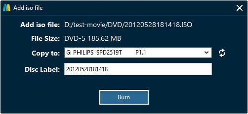 If Copy to option is empty, click the refresh button to refresh. If it is still empty, check whether your inserted disc is writable or not, and make sure your drive works well.
