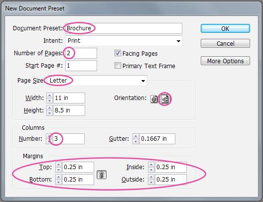 2 How to Create and Use Document Templates in Adobe InDesign CS6 Creating a Brochure Template Step 1: Open Adobe InDesign CS6. Step 2: Go To File > Document Presets > and click Define.