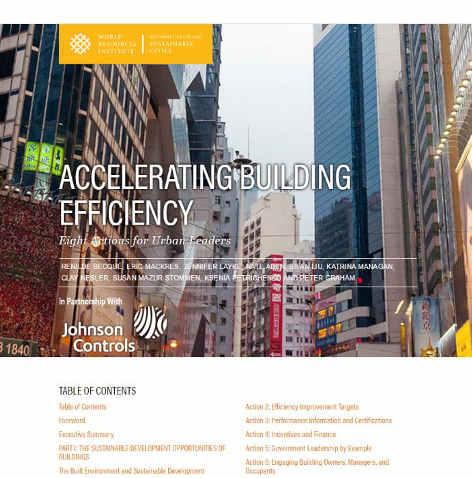N E W R E P O R T ACCELERATING BUILDING EFFICIENCY: EIGHT ACTIONS FOR URBAN LEADERS Interactive and PDF
