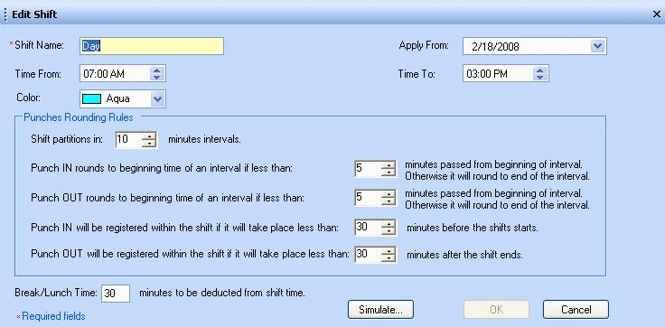 Module 5 Easy Time Control Training Manual 5.1.2. Editing Shift Details To edit a shift: Choose a company from the Company Structure on the right pane. Select a shift from the list.