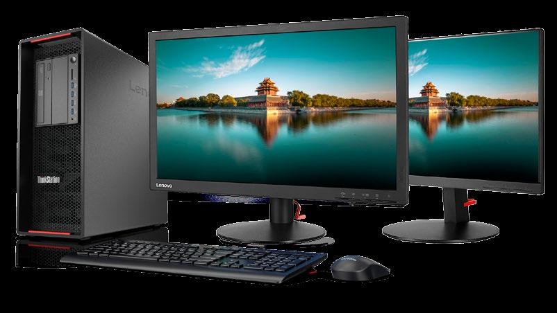 Expand your view. PAIR THE THINKSTATION P510 WITH ONE OR TWO MONITORS.