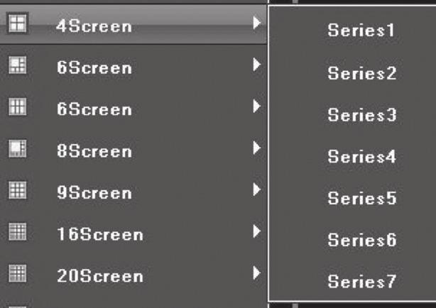 Screen Aspect Ratio/Segmentation Set the Screen Aspect Ratio on the Main Menu according to the NVR