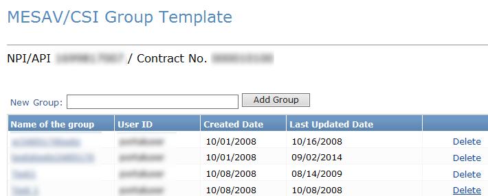 2) Choose the appropriate NPI or API and contract number from the NPI/API & Contract No. drop-down box, and click the Continue button.