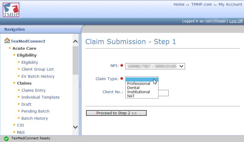 2) A list of NPIs/ APIs, contract numbers, and related data will be displayed according to the user s login information.