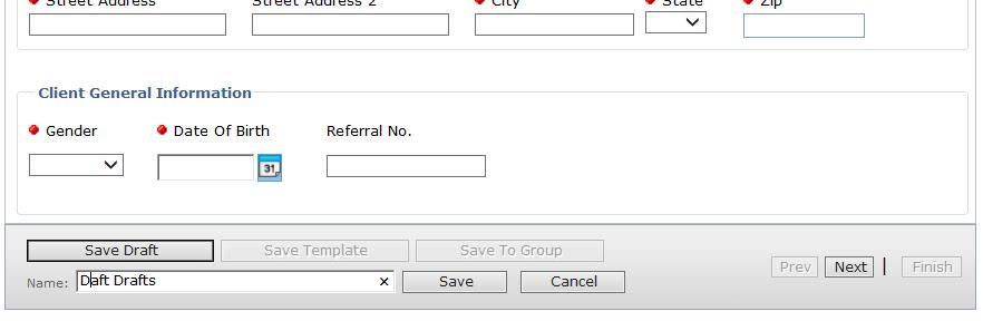 2) Enter a name for the draft, and click the Save button.
