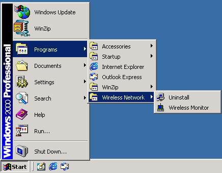 3.4 Uninstall Procedure Step 1: If you want to uninstall the WLAN adapter, just simply click Start Menu Program