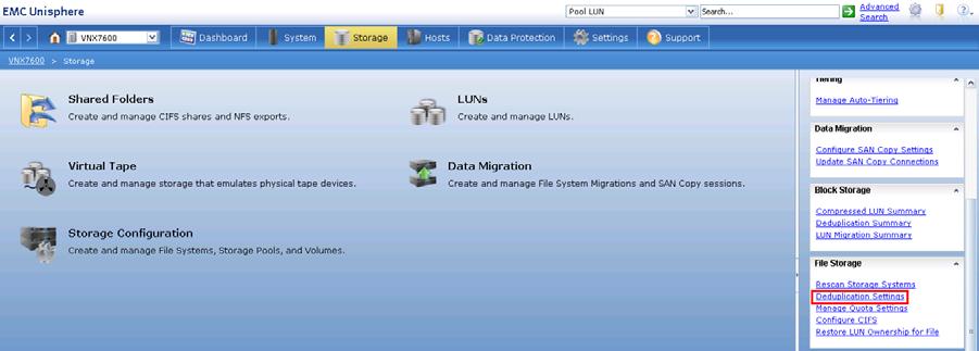 location of this option. Figure 42 is an example of the Deduplication Settings window for the Data Mover. Figure 41. Deduplication Settings location Figure 42.