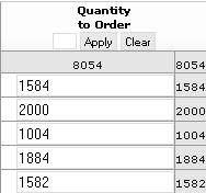 Completing the Order Items page fields in grey on the right side of the Quantity to Order field show the RBO s default overage (if applicable), which is automatically applied to the order.