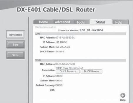 Configuring the router 41 To review device information: 1 Access the Configuration menu by following the instructions in To access the Web-based configuration utility: on page 13.