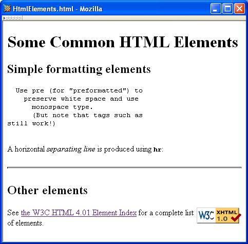 Common HTML Elements Guy-Vincent Jourdan :: CSI