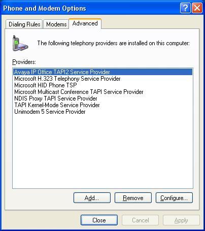 4.3. Installing and Configuring Avaya IP Office TAPI2 Service Provider Step Description 1.