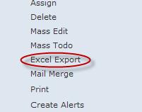 Excel Export Luxor CRM allows you to export your views to a Microsoft Excel spreadsheet.