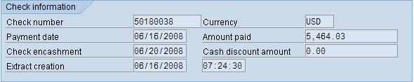 9. IF the Payment Method was a Check Click Environment (Top) Check Information 10.