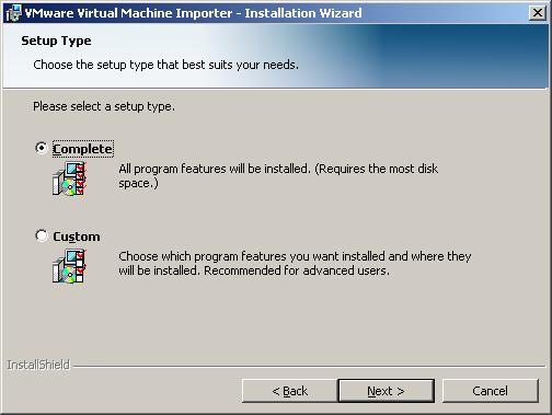 VMware Virtual Machine Importer User s Manual This controls whether everyone on the machine can use the Virtual Machine importer, or just the account from which you are running the installer.