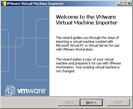 VMware Virtual Machine Importer User s Manual To migrate a Virtual PC virtual machine: 1. Ensure the Virtual PC virtual machine is powered off.