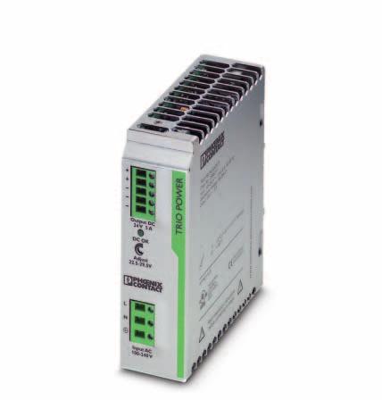 Primary switched power supply, 1-phase, output current: 5 A ITERFACE Data Sheet 102777_en_03 1 Description PHOEIX COTACT - 05/2008 Features TRIO POWER is the DI-rail-mountable power supply unit with