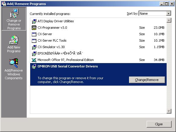 Uninstalling the Drivers Uninstalling the Drivers Use the following procedure to delete (uninstall) the drivers for the USB-Serial Conversion Cable. 1.