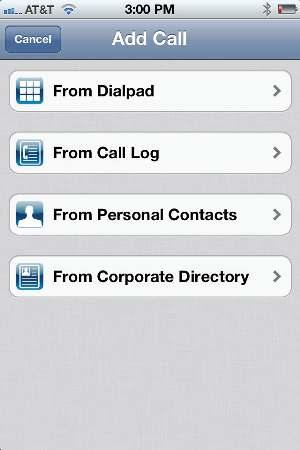 3. Select from the following options to to add a call. 4.