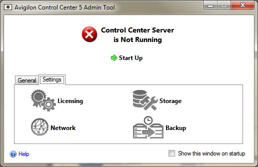 Avigilon Control Center Server User Guide Figure A. Avigilon Control Center Admin Tool 3.