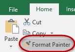The Format Painter button will no longer highlighted, so the formatting will not be copied to any other cells.