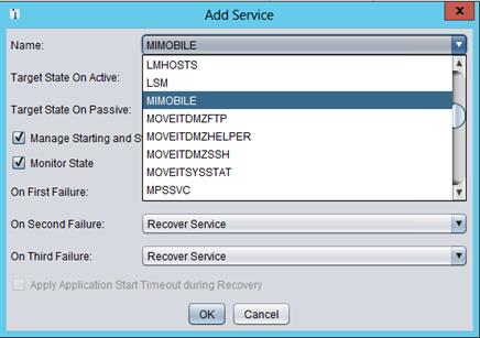 The Ipswitch MOVEit Mobile service or the IPSWITCHANALYTICSAGENT Service is added under the User Defined section. 2.