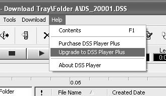 When starting the application next time, DSS Player will be upgraded to DSS Player Plus. 7 Upgrading to DSS Player Plus When upgraded, the title of the main menu changes to [DSS Player Plus].