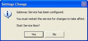 5. A confirmation that the Gateway Service has been started appears. Click OK. 6. Doors.NET is now ready to run. 8.0 Start Doors.