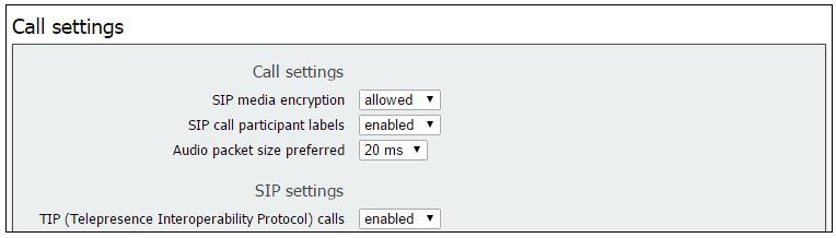 7 Dial plan configuration SIP endpoints configure the media encryption setting, see Section 7.3, enable TIP support for Cisco CTS endpoints, see Section 7.