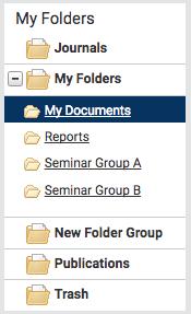 The submitted document will be shown in the Documents tab of the folder. To view the Similarity Report, select the similarity index icon for that document.